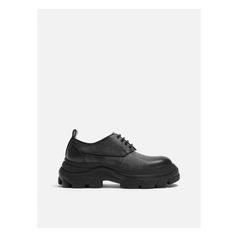 Derby style shoes. Distressed effect upper part. Lacing with four pairs of eyelets. Back pull tab for ease. Rounded shape. Chunky lug sole with irregular design. Joggers Shoes, Waistcoat Dress, Chunky Shoes, Shorts Co Ord, Cargo Shirts, Cardigan Sweater Dress, Sole Shoes, Derby Shoes, Lug Sole