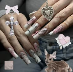 ✦ Коррекция ✦ •длина:6-7 •design: medium ✦тгк: ногтепилка ликсис ✦ Insp: Pinterest Nails Aura, Nail Piercing, 7 Design, Crazy Nails, Piercings And Tattoos, New Year's Nails, Nails And Makeup, Nails Nailart