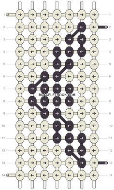 the diagram shows how many different kinds of beads are arranged in rows and on top of each other