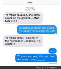 two texts that are being shared to someone on their cell phone, one is telling the other