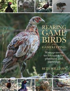 a book with pictures of different birds in the background and words reading, reaping game birds and game keeping management techniques for