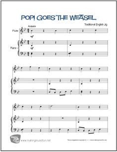 pop goes the weasel sheet music