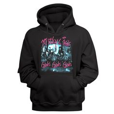 motley crue Men's HoodIe Made of quality cotton blend Full-color vintage style print to the chest Pre-washed to minimize shrinkage Jersey lined hood Ribbing at cuffs and waistband Regular fit and front pocket Drawstring neck with twill neck tape Full length sleeves back is blank About American Classics American Classics are classic American! AC produces quality 100% licensed t-shirts and apparel since 1994. Sold in global stores and includes a wide variety of licensed tees from classic movies an Girls Hoodie, Girls Album, Motley Crue, Mötley Crüe, Heavy Metal Bands, Black Rock, Girls Black, Metal Music, Hoodie Girl