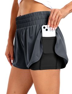 PRICES MAY VARY. Material: The women's running shorts are made of 90% Polyester and 10% Spandex, which is a quick dry, lightweight, stretchy, and water-resistant material that keeps you comfortable and breathable. 2 in 1 Running Shorts: Haimont 3 Inch running shorts for women with a soft liner provide elastic support and extra coverage. The outer layer with a side slit design offers you maximum comfort and unrestricted mobility. High-Waisted Design: A high elastic waistband with an inner drawstr Running Shorts Outfit, Running Shorts For Women, Women's Running Shorts, Sky Fit, Running Shorts Women, Athlete Workout, Running Workout, Shorts For Women, Active Shorts