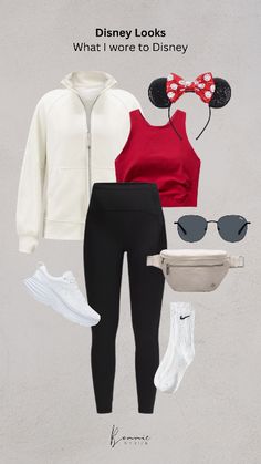 Disney Outfit Ideas: What I wore to Disney with my family! ❤️🖤 Disney OOTD | Athleisure | Casual Outfit Styling | Travel Outfit | Midsize Fashion Ny Casual Outfit, Winter At Disney World Outfit, Disney Custom Ideas, Disney Up Outfit Ideas, Disney Outfit Cold Weather, Stylish Disney Outfits, Outfit Ideas For Disneyland Winter, Outfits For Disneyland In October, Disney Outfits Women December