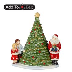 in stock Villeroy & Boch Christmas, Tree Lanterns, Lantern Christmas, Christmas Tree And Santa, Christmas Dining, Green Christmas Tree, Christmas Figurines, Classic Holiday, Christmas Toys