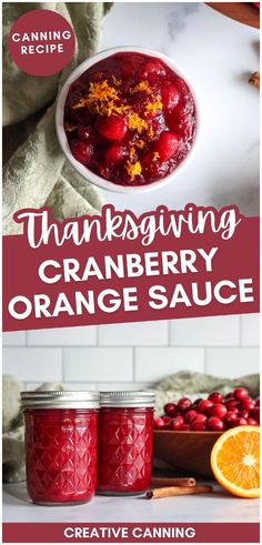 Discover the perfect Thanksgiving cranberry orange sauce recipe that combines fresh cranberries, orange juice, and a hint of cinnamon for a flavorful holiday side. This easy recipe can be made fresh or canned ahead of time to reduce holiday stress. Find more Thanksgiving sides, Christmas recipes, healthy side dishes, and Food Preservation at creativecanning.com. Paleo Cranberry Sauce, Sugar Free Cranberry Sauce, Fresh Cranberry Recipes, Thanksgiving Cranberry, Orange Sauce Recipe, Fresh Cranberry Sauce