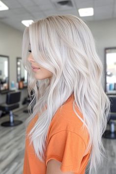 Turn heads with these 39 stunning platinum blonde hair colors for all hot blondes! 💎 From icy tones to warm hues, find your perfect platinum shade ❄️ #PlatinumBlonde #BlondeHairGoals #HairInspo Icy Cool Blonde Hair Color, Icy Blonde Hair Color, Blonde Ideas, Hair 2025, Cool Blonde Hair Colour, Blonde Hair Goals, Blonde Hair Colors, Bright Blonde Hair, Silver Ash