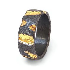 Unique Mens Ring, Sterling Silver Oxidized Ring, Mixed Metal Ring, 50th birthday gift for men by PaSaKaStudio on Etsy https://www.etsy.com/listing/732703874/unique-mens-ring-sterling-silver Rustic Wedding Band, Unique Rustic Wedding, Silver And Gold Ring, Mixed Metal Ring, Rustic Wedding Bands, 22k Gold Ring, Jewellery Shops, Sapphire Engagement Ring Set, Unique Mens Rings