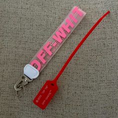 Off White Keychain Brand New Never Used, Off White Keychain, White Keychain, Black Lanyard, Lanyard Keychain, White Accessories, Key Card Holder, Card Holders, Key Chain, Lanyard