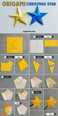 how to make an origami christmas star