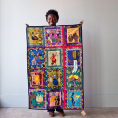 Unity Quilt Wall Hanging - Kenyan materials and design for a fair trade boutique Mini Art Quilts Wall Hangings, Fabric Wall Hanging Tutorial, Fabric Wallhangings, African American Quilts, Quilt Wall Hanging, African Quilts, Quilt Wall, American Quilt, Picture Quilts