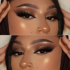 Nude Eye Makeup, Brown Makeup Looks, Maybelline Tattoo, Natural Glam Makeup, Makeup For Black Skin, Brown Skin Makeup