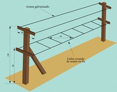 the diagram shows how to build an outdoor volleyball court with two posts and one post