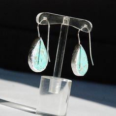 Turquoise Drop Silver Earrings. All my jewelry is handcrafted with pure and sterling silver. I ship my items well-cushioned, inside a bubble mailer in organza gift pouches or gift boxes, prettily packaged and perfect for giving. I also include a zipped bag for you so that you can safely store your jewelry when not in use♥ Each stone has its own texture and color which differ slightly from one another. Your earrings will be one of a kind for I will be preparing a new one for you. The shining sky Earrings Turquoise, Bubble Mailer, Zipped Bag, The Shining, Earrings Sterling Silver, Turquoise Earrings, Gift Boxes, My Jewellery, Silver Earrings