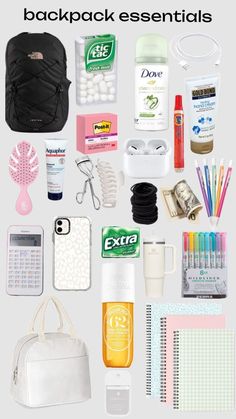 Pretty School Supplies, Preppy Backpack, School Preparation