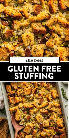 the best gluten - free stuffing recipe ever makes it easy to make in just minutes