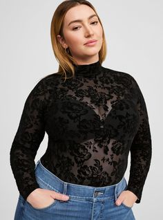 Long Sleeve Top Outfit, Black Lace Crop Top, Mock Neck Shirt, Pleather Pants, Mock Neck Long Sleeve, Black Camis, Mock Neckline, Mesh Long Sleeve, Lace Crop Tops