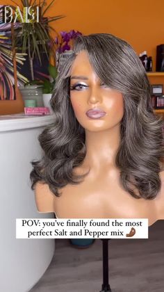 High Quality 100% Human Hair Color #4/30# Body Wave Customized Wig with lightly pre-plucked Hairline.Length 10-28 inches, Density 150%. Free Shipping via DHL, 2-3 Days Delivery Time Salt&Pepper Grey Wavy Lace Wig Wavy Lace Wig, Human Hair Color, Lace Wig, Body Wave, 100 Human Hair, Salt Pepper, Human Hair Wigs, Lace Wigs, Salt And Pepper