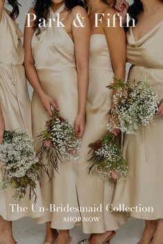 the un - bridesmaid collection from park & fifth is now available for pre order