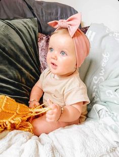 This headband is made from a blended & stretchy fabric. It's designed to be tied & untied to adjust for sizes, but comes pre-tied. >>> Headband Sizes<<>>Cleaning<< Headband Sizes, Daisy Headband, Knotted Baby Headband, I Want A Baby, Boho Twists, Newborn Bows, Baby Turban, Baby Bow Headband, Light Pink Rose