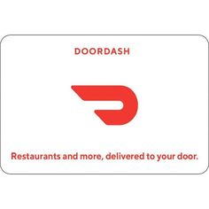 a sign that says doordash restaurants and more, delivered to your door