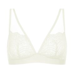 Wireless bra lace MEY Poetry Fame Delicate Lace Bra With Lace Trim, Feminine Nursing Bra With Lace Closure, Feminine Lace Nursing Bra With Lace Closure, Elegant Triangle Top Bra With Delicate Lace, Elegant White Triangle Top Bra, Feminine Lace Bra With Removable Pads, Triangle Top Bra With Lace Closure, Elegant Triangle Top Bra With Lace Trim, Delicate Lace Bra With Lace Closure