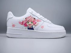 White Low-top Custom Sneakers With Anime Print, White Custom Sneakers With Anime Print For Streetwear, Sporty White Custom Sneakers With Anime Print, White Sporty Custom Sneakers With Anime Print, White Custom Sneakers With Anime Print, White Low-top Sneakers With Anime Print, White Casual Custom Sneakers With Anime Print, Casual White Custom Sneakers With Anime Print, White Casual Sneakers With Anime Print