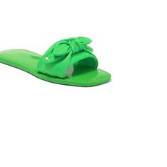 Kate Spade Bikini Slide Sandal Nwt Color: Green Jay Size: 7.5 “Our Bikini Sandals Are Feminine (Small Bow) And Sporty ( Cushy Neoprene). Slide Them On Just Like Anywhere: Around The House, For Morning Drop-Off Or Between Dips In The Pool” ( From Kate Spade) Neoprene Lining: Neoprene Slide On Casual Slides For Summer Parties, Casual Party Slides For Summer, Casual Summer Party Slides, Green Slip-on Flip Flops For Beach Season, Green Synthetic Slides For The Beach, Green Flip Flops For Beach Spring Season, Chic Poolside Sandals For Spring, Green Beach Sandals For Summer, Green Synthetic Slides For Summer