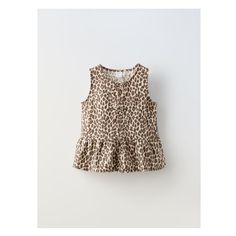 Round neck tank top. Bow appliqués at front. Ruffled hem. Top Kids, Zara Kids, Christmas Wishlist, Zara United States