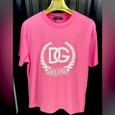 Comes With Tags Dolce And Gabbana Shirts, Vinyl Shirts, Emboss, Pink Color, Pink White, Dolce And Gabbana, Man Shop, Mens Shirts, Vinyl