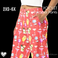 Sweet Summertime! If you love syn, sand, and sangria, then we have the unisex pajama pants. With pockets! Available in sizes XXS through 6XL, these pants are perfect for everyone, ensuring a comfortable fit for all. Whether you're a night owl or an early riser, wrap yourself in these cozy pajamas for a stylish and comfortable night's sleep. Let your heart take flight as you drift off into a world of colorful dreams.  FEATURES - Premium mid-weight jersey fabric is made of 95% polyester and 5% spa Relaxed Fit Pants With Pockets For Pajama Party, Wide Leg Pants With Pockets For Pajama Party, Vacation Pants, Plus Size Vacation, Early Riser, Unisex Pajamas, Pj Bottoms, Pants Gift, Adult Pajamas