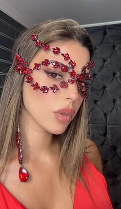 Rhinestone Red Masquerade Mask, Wedding Mask,red Head Accessory and Earring,quinceanera Headband and Earring,red CZ Bridal Tiara - Etsy Red Masquerade Mask, Red Masquerade, Masks Masquerade, Red Head, Masquerade Mask, Bridal Tiara, Head Accessories, Wedding Hair Accessories, Headdress