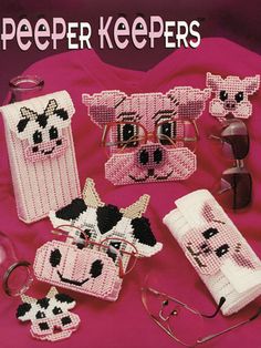 the book is about knitting and crocheting with pictures of cats, dogs, and sweaters