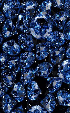 many blue diamonds are shown in this image