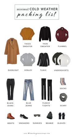 the minimal cold weather packing list