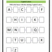 the capital letters and numbers worksheet is shown in this printable activity sheet