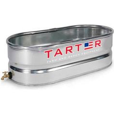 a metal container with the word tarter on it