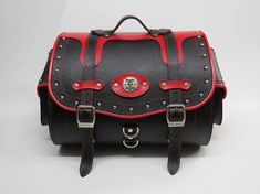 Motorcycle Roll Bag, Genuine Leather, PU Leather, Sissy Bar Top Luggage Trunk, fork bag, tool roll,