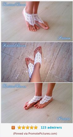 Barefoot sandals tutorial Crochet barefoot pattern Boho footless sandals tutorial Boho crochet pattern DIY barefoot sandal PDF barefoot https://www.etsy.com/KnittedDecor/listing/558450261/barefoot-sandals-tutorial-crochet?ref=shop_home_active_20  (Pinned using https://PromotePictures.com) Barefoot Sandals Tutorial, Diy Leather Sandals, Diy Barefoot Sandals, Diy Glitter Shoes, Knit Decor, Knitted Decor, Boho Crochet Patterns, Crochet Barefoot Sandals, Diy Sandals