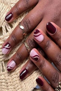 Short Nail Inspo &  Design Ideas Blue Nails Winter, Neon French Tips, Short Nail Inspo, Round Nail Designs, Short Nail Design, Short Round Nails, Velvet Nails, Retro Nails