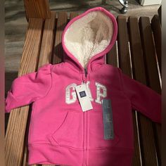 Brand New Gap Brand Sherpa Hoodie Size 3-6 Months Baby Girl Pink Cotton Hoodie By Gap, Pink Gap Sweatshirt For Winter, Gap Pink Winter Hoodie, Gap Pink Long Sleeve Hoodie, Gap Long Sleeve Outerwear For Playtime, 2000s Brands, Latina Fits, Lazy Clothes, Winter Warm Outfits