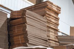 stacks of wooden boards stacked on top of each other