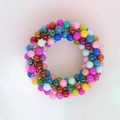 multicolored beaded bracelet on white background