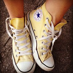 You know what I want? Yellow Converse high tops. I love these so much!