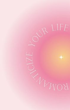 a pink background with the words, your life is always in white