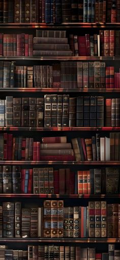 a book shelf filled with lots of books