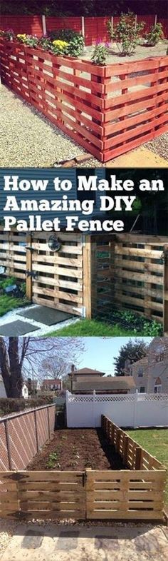 how to make an amazing diy pallet fence for your garden or yard with this step by step guide