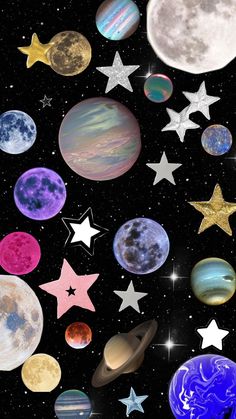 the solar system with all its planets and stars in it's outer space area