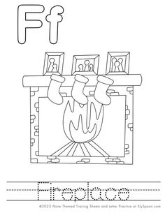 the letter f is for fireplace worksheet